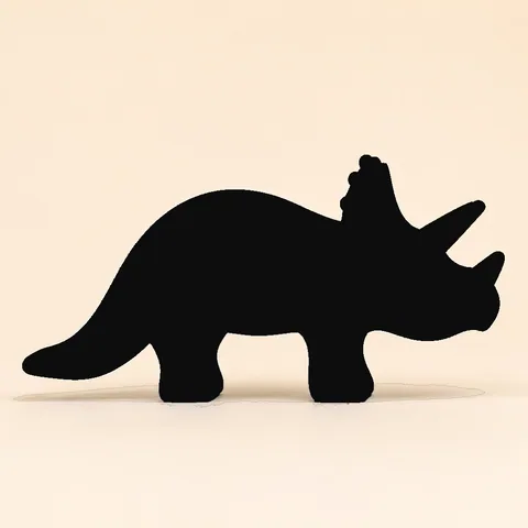 Filled silhouette detected from the triceratops photo